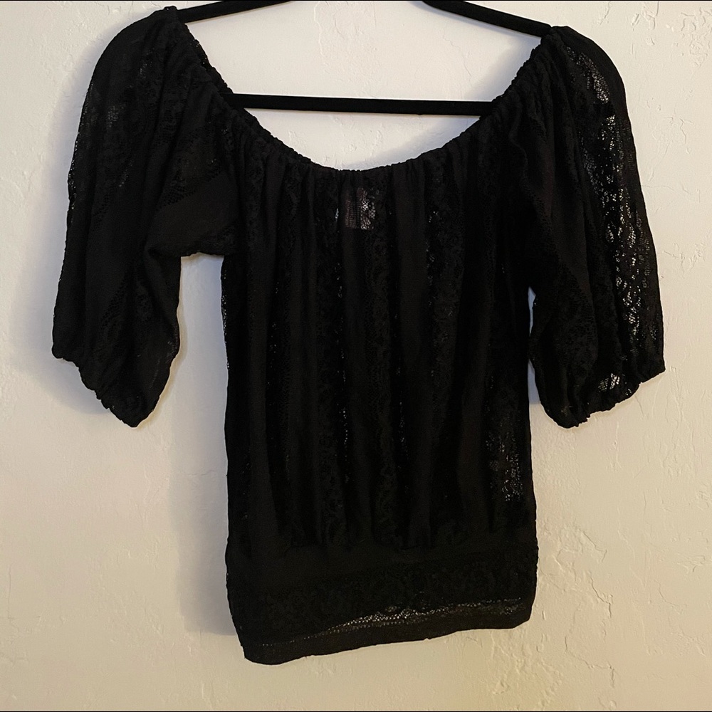 Black lace long sleeve